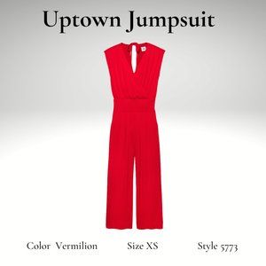 Uptown Jumpsuit-Vermilion (red) cabi style 5773